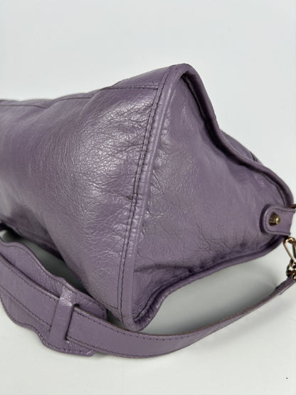 Balenciaga part time giant hardware city bag in lilac