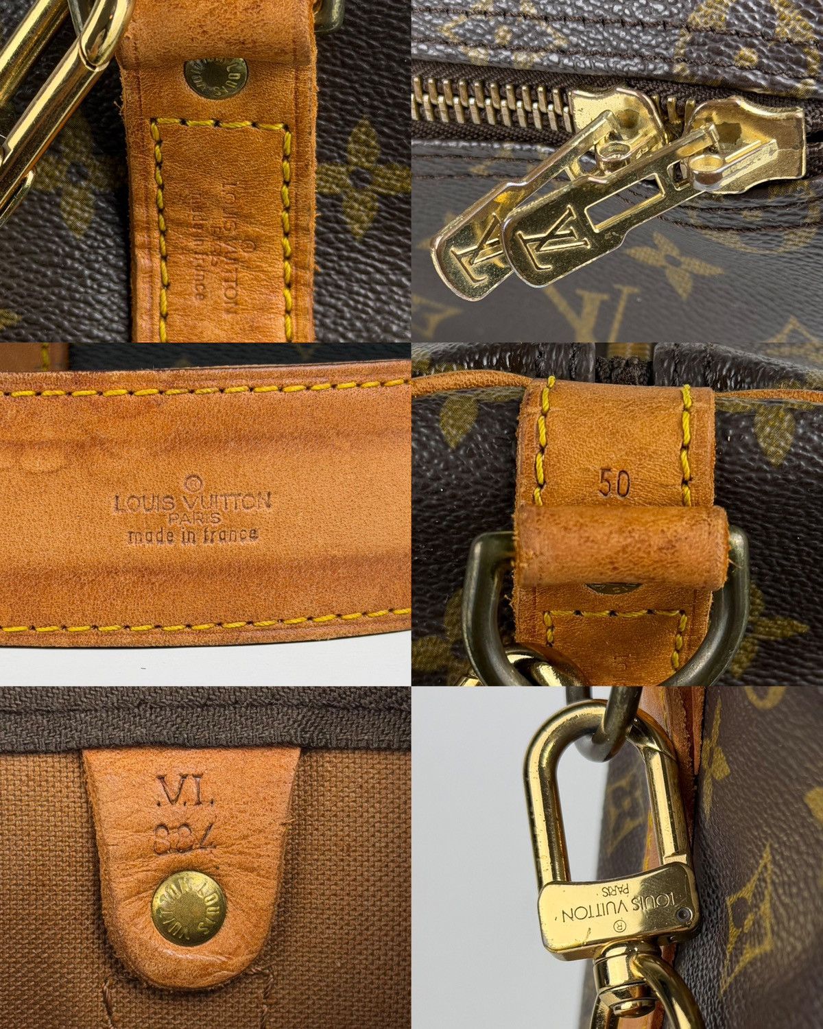 Vintage Louis Vuitton monogram keepall 50 bandouliere