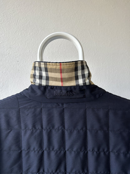 Vintage burberry nova check lined quilted light jacket