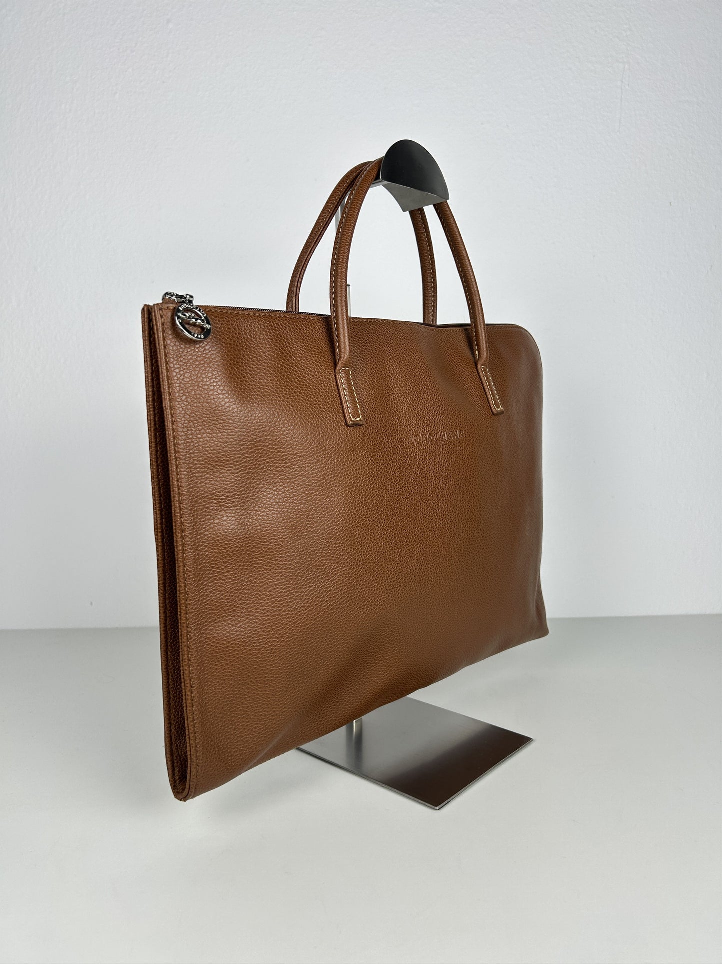 Longchamp leather laptop bag