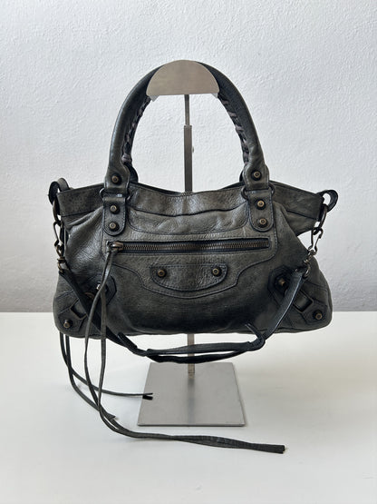 Balenciaga first bag in dark gray