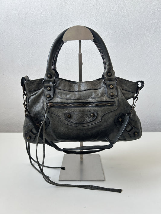 Balenciaga first bag in dark gray