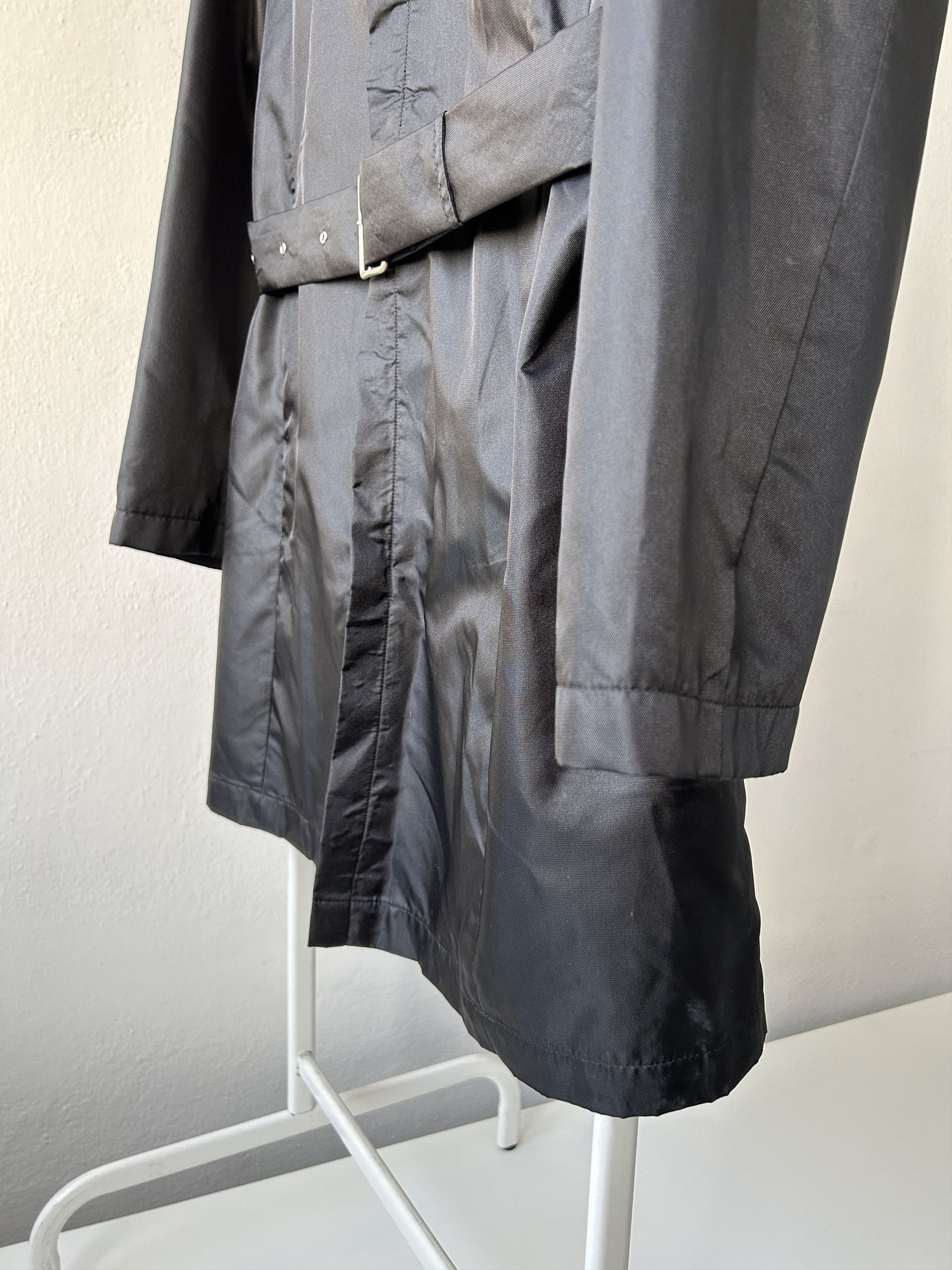 Gaultier homme objet nylon belted trench coat