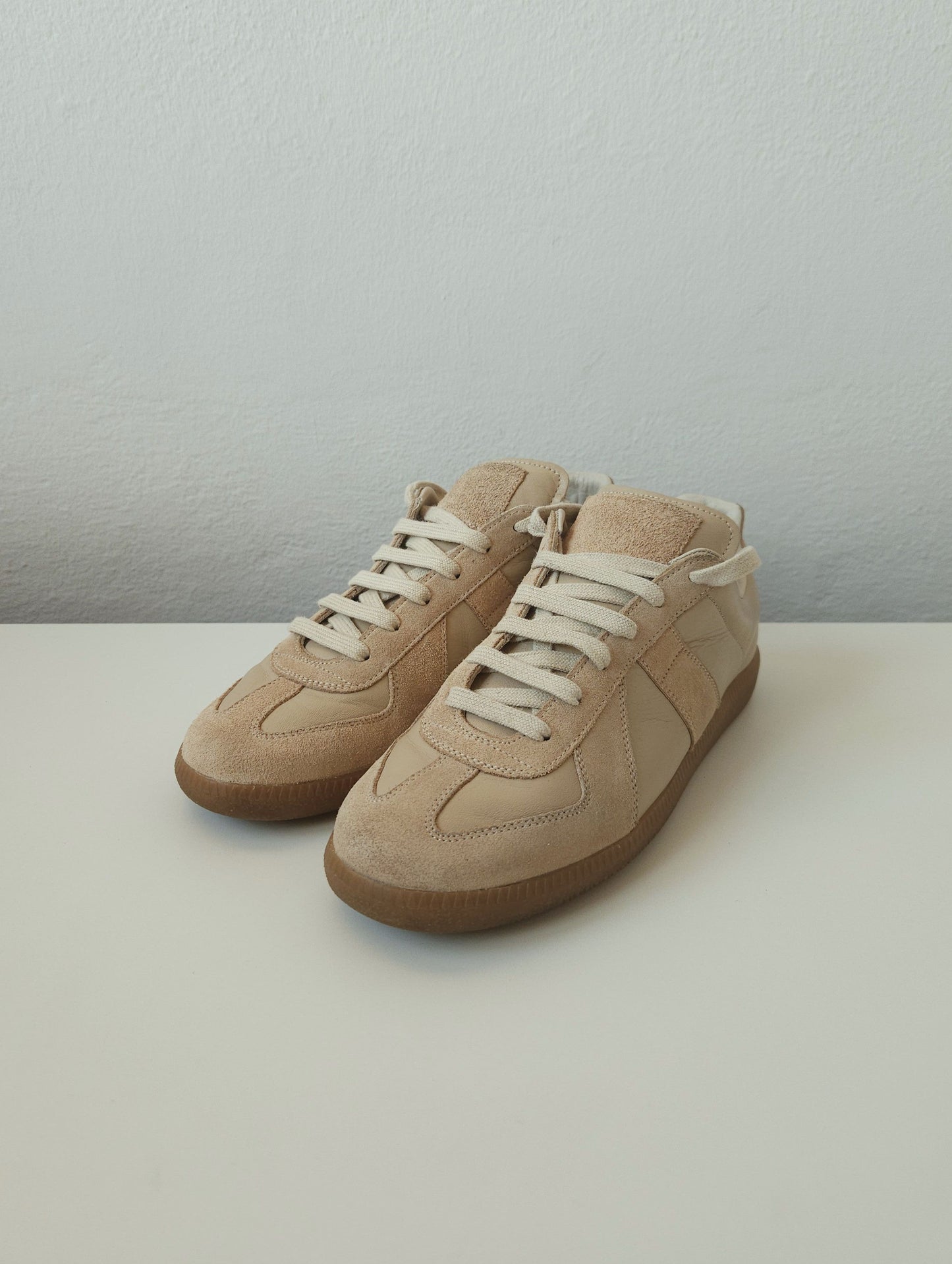 Maison Margiela replica sneakers in dusty pink/ beige