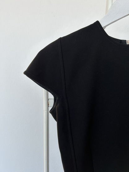 Victoria Beckham black cocoon midi dress