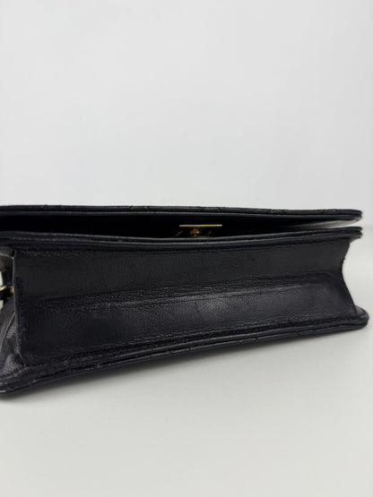 Vintage Chanel CC lambskin mini matelasse full flap