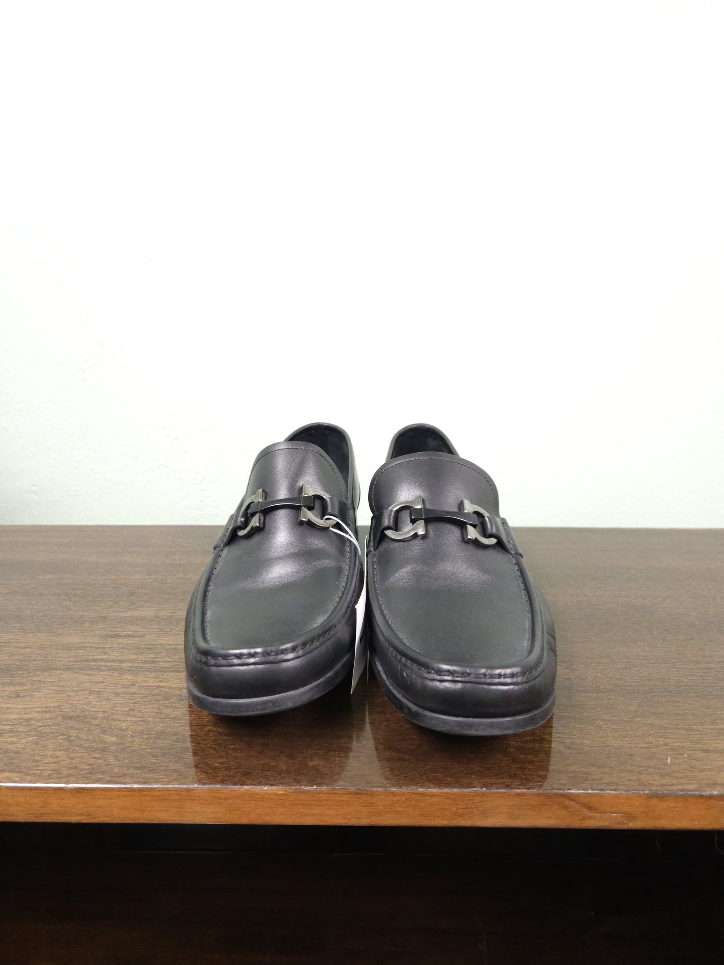 Salvatore Ferragamo gancini black leather loafers