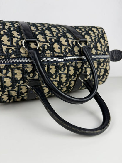Vintage 80s Dior trotter oblique monogram mini Boston bag