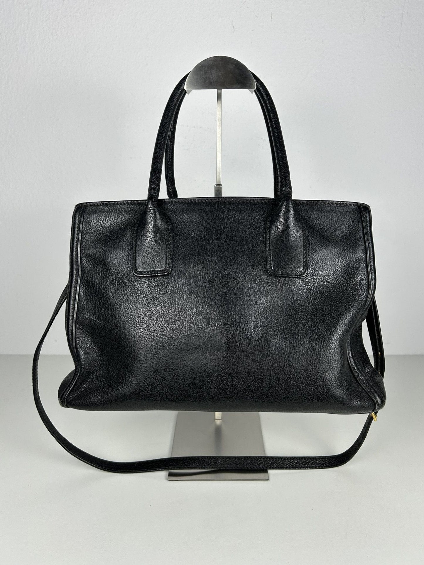 Miu miu madras leather tote bag