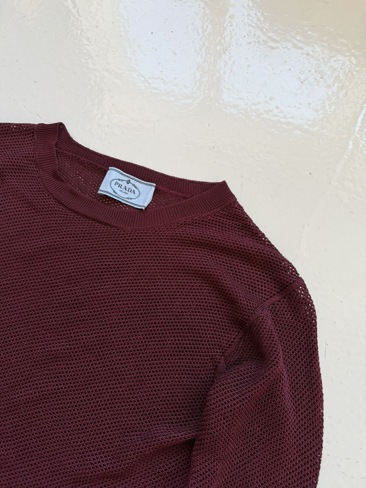 SS2015 Prada viscose mesh top