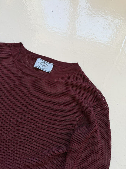 SS2015 Prada viscose mesh top