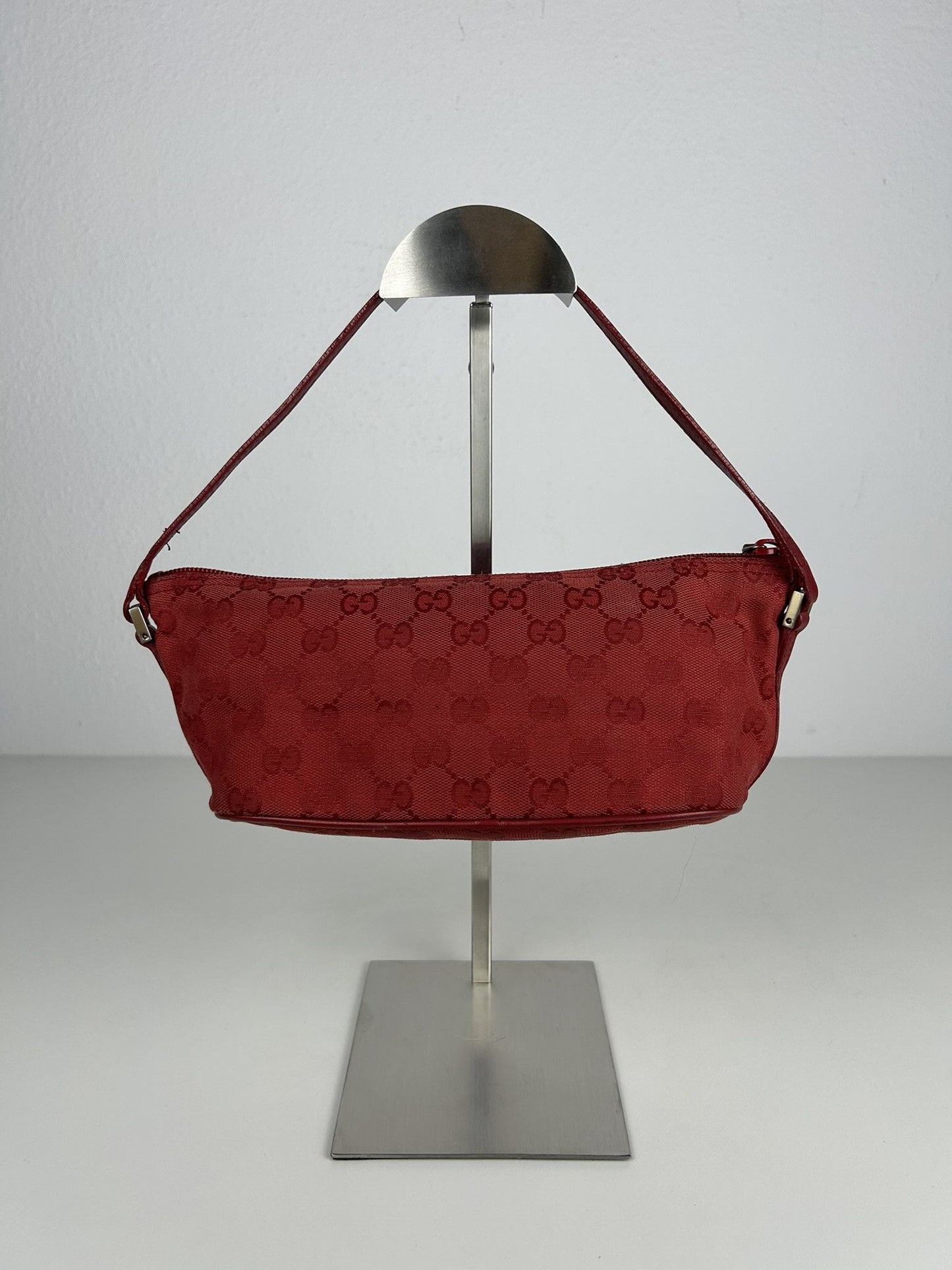 Vintage y2k gucci monogram canvas boat bag pochette
