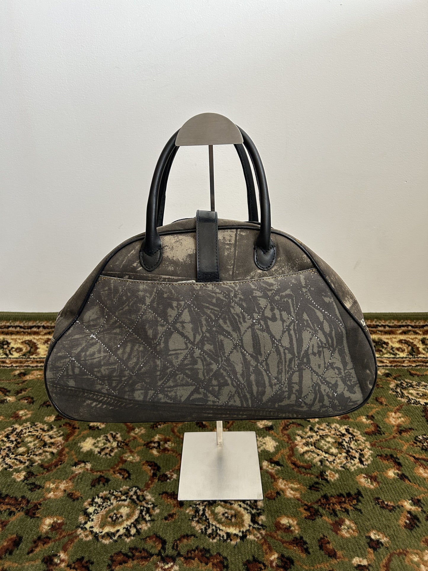 Vintage y2k Dior by John Galliano double saddle denim bowling bag