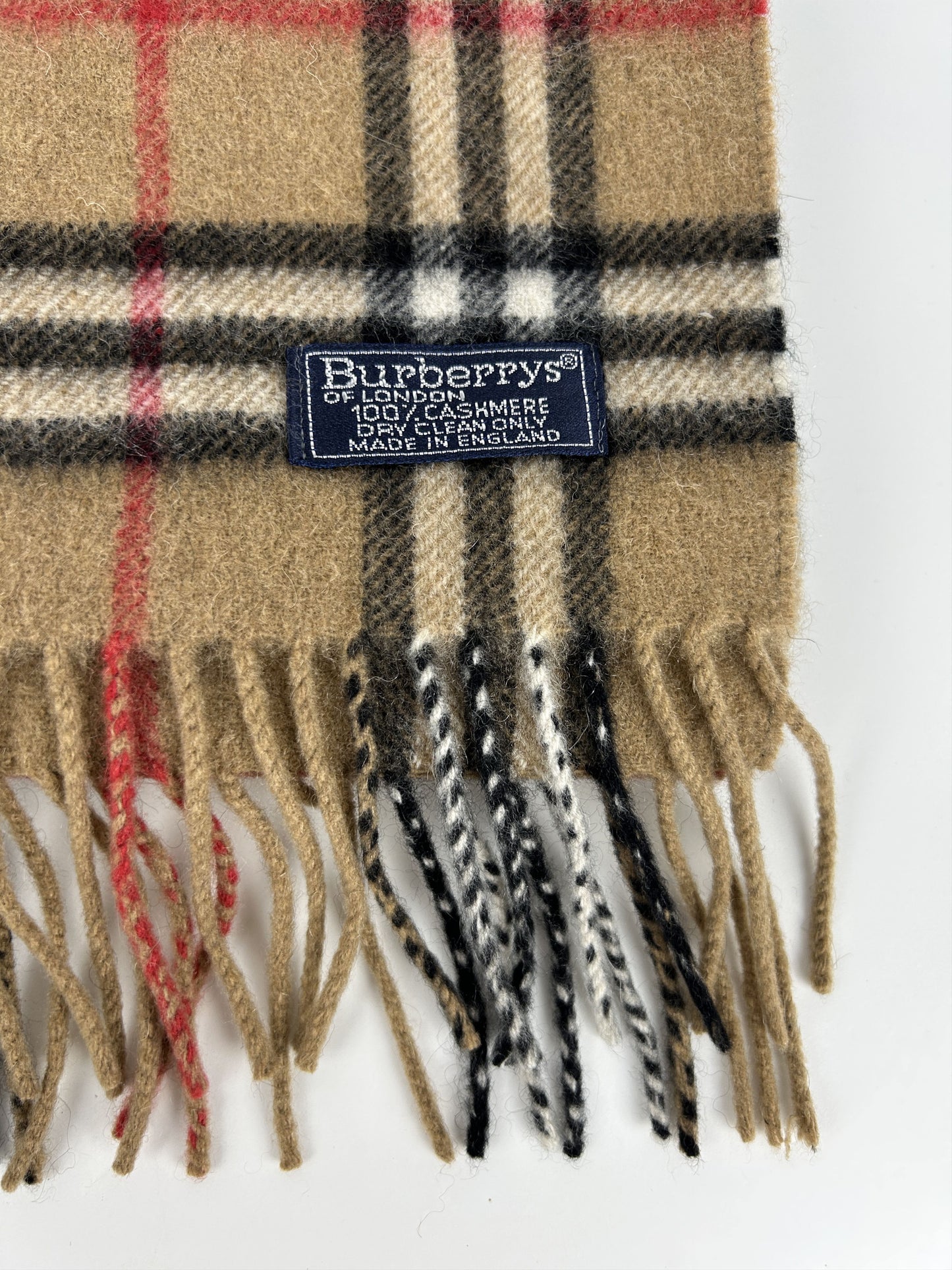 Vintage Burberry nova check cashmere scarf