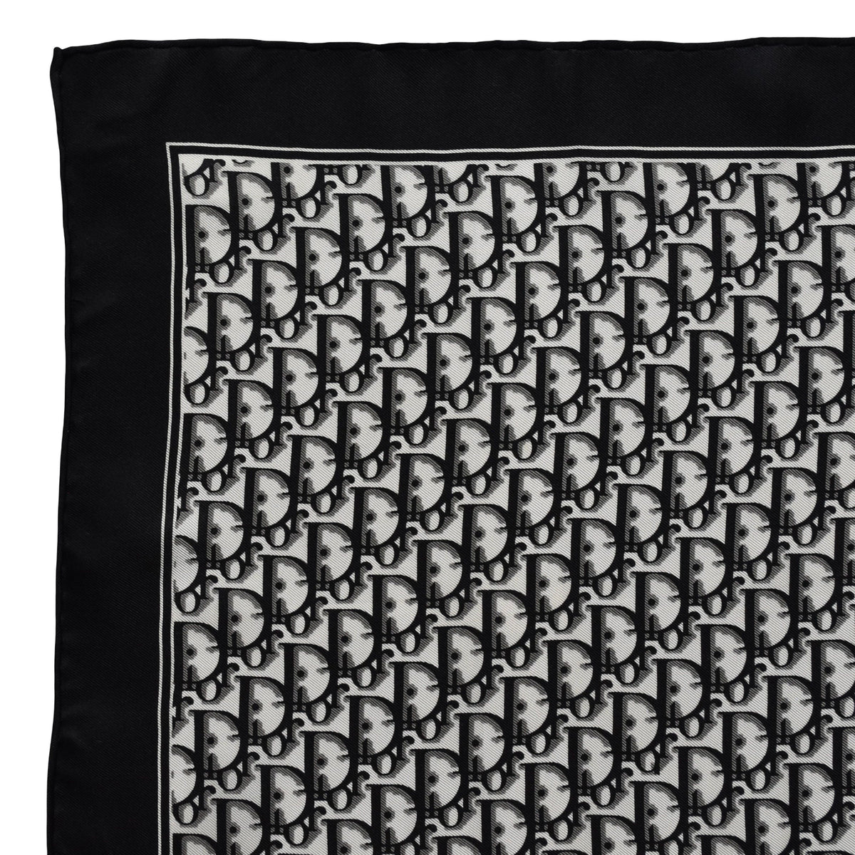 Vintage Dior trotter silk scarf black