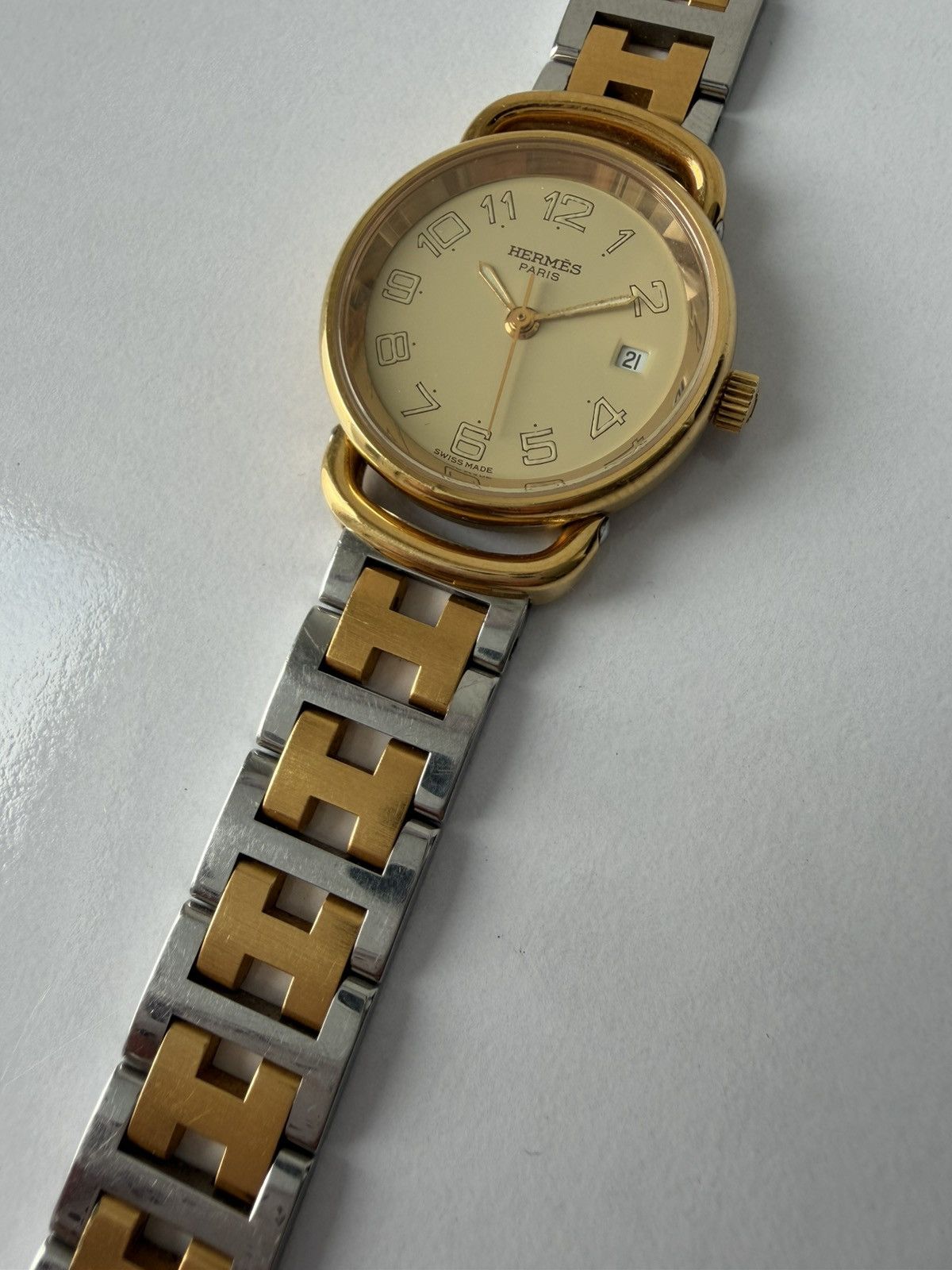 Vintage 1990s Hermes Pullman watch