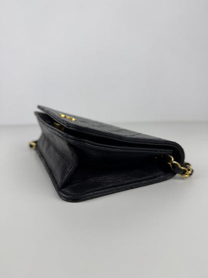 Vintage Chanel CC lambskin mini matelasse full flap