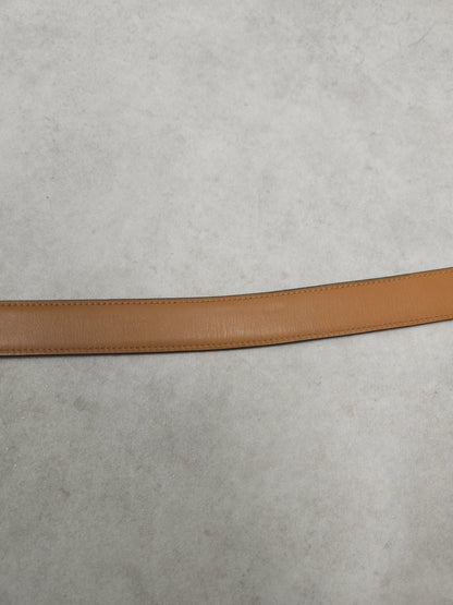 Vintage 1978 Hermes dark brown leather belt