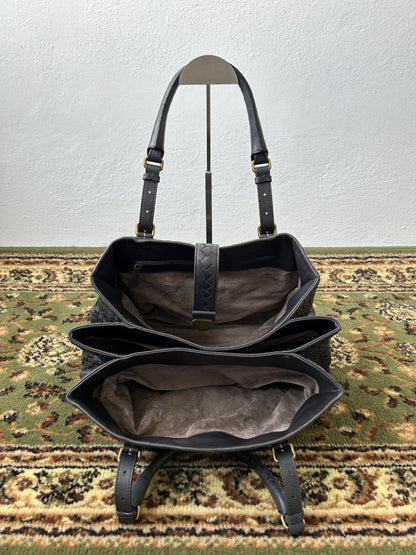 Bottega veneta intrecciato leather roma handbag