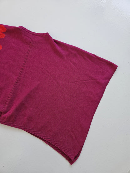 Fendi roma wool blend poncho