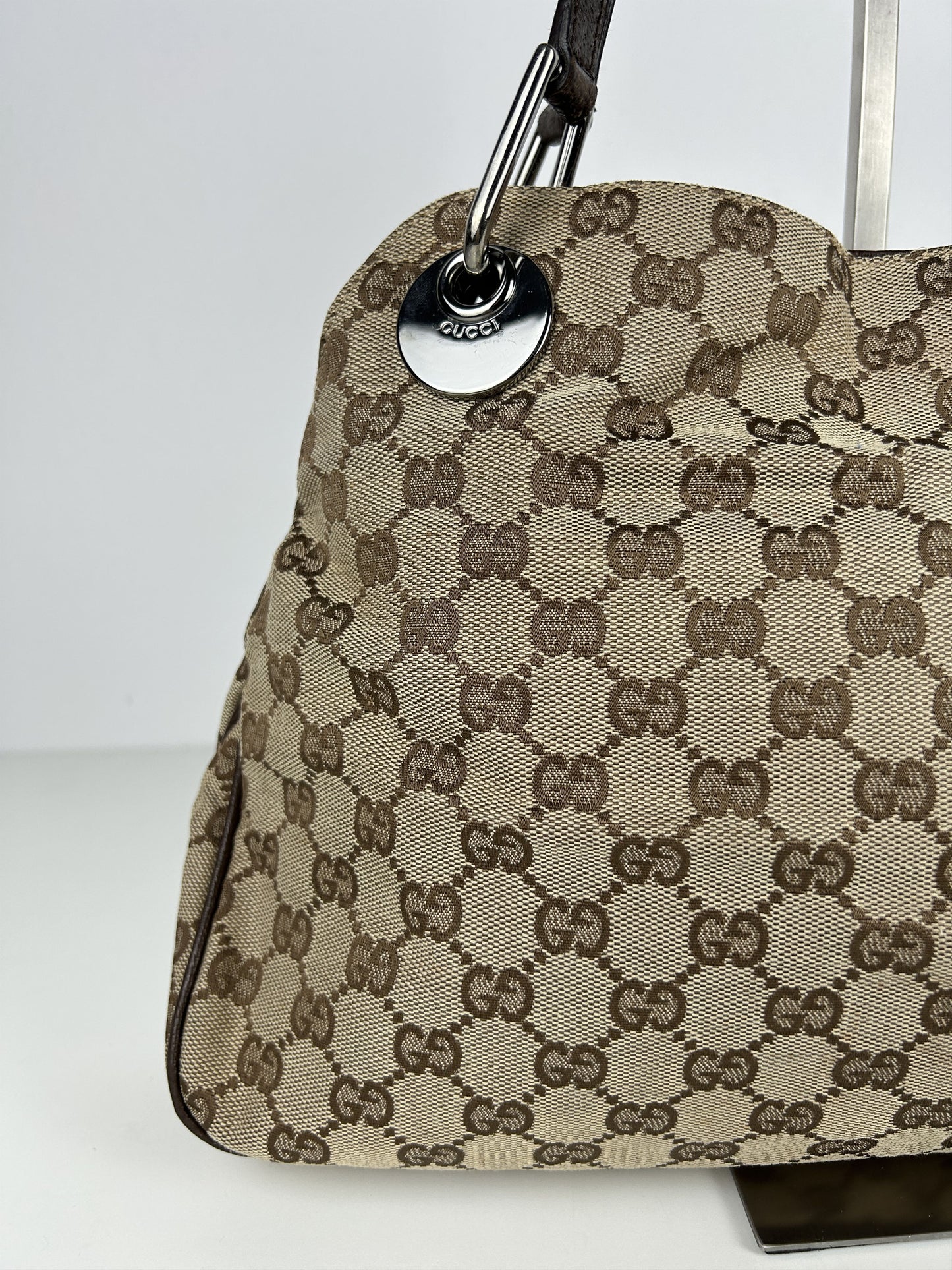 Gucci gg monogram canvas tote bag