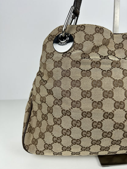 Gucci gg monogram canvas tote bag
