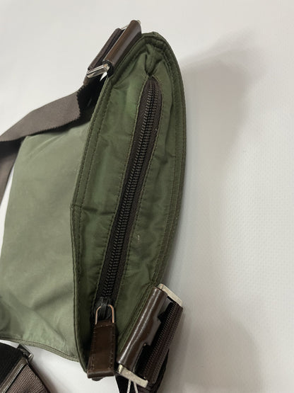 Prada nylon triangle logo small shoulder crossbody bag