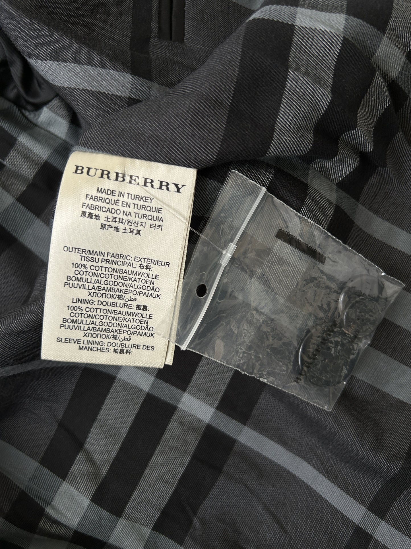 Burberry black trench coat