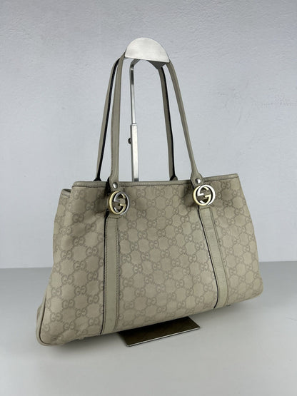 Gucci guccissima twins leather monogram tote bag