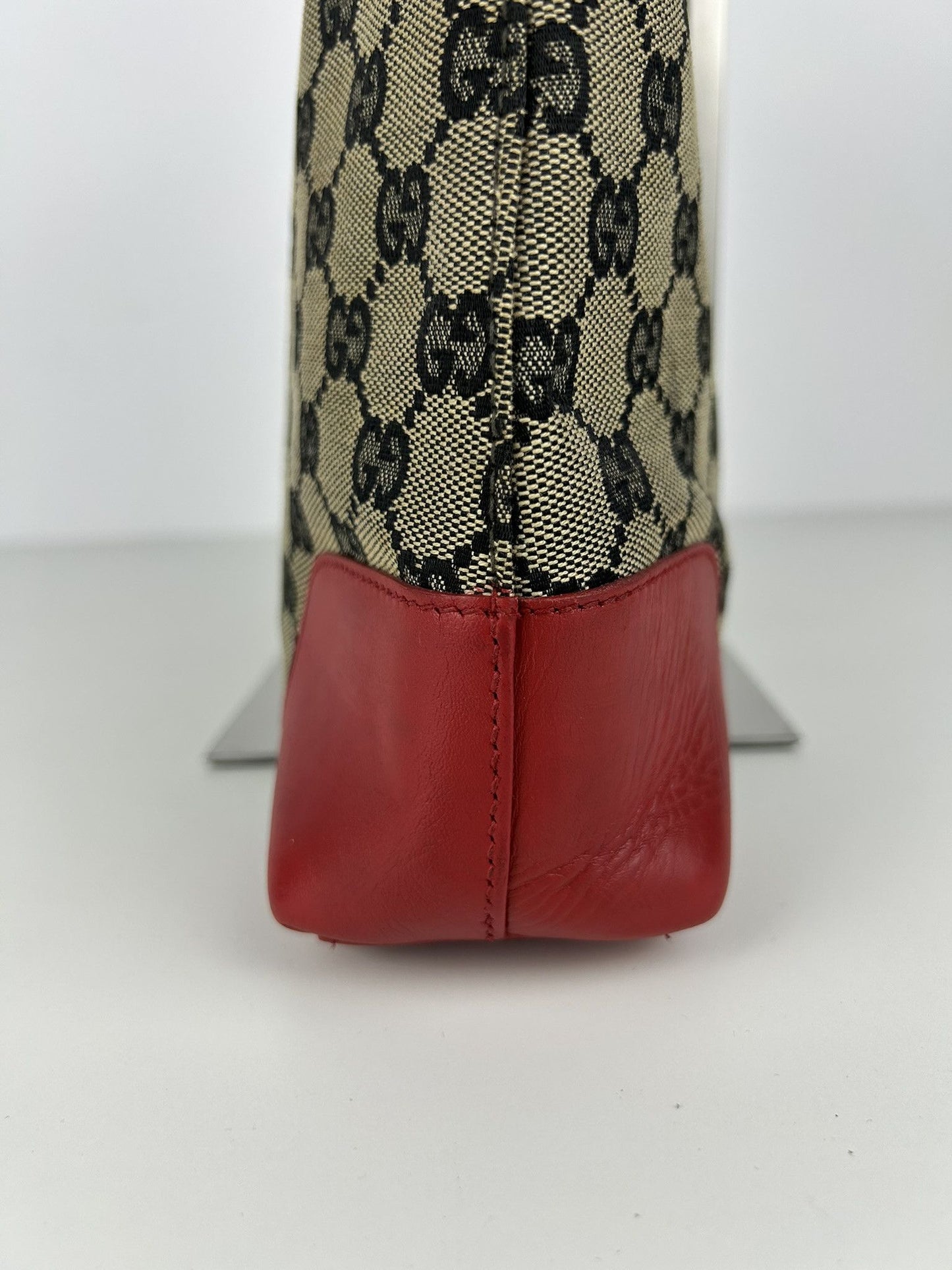 Vintage y2k Gucci monogram canvas and leather shoulder bag