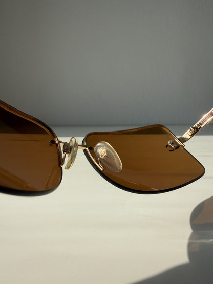 Vintage Chanel 4112 rimless sunglasses