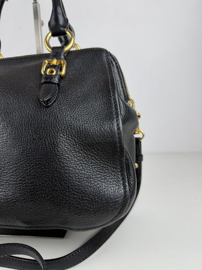 Miu miu madras leather mini boston bag