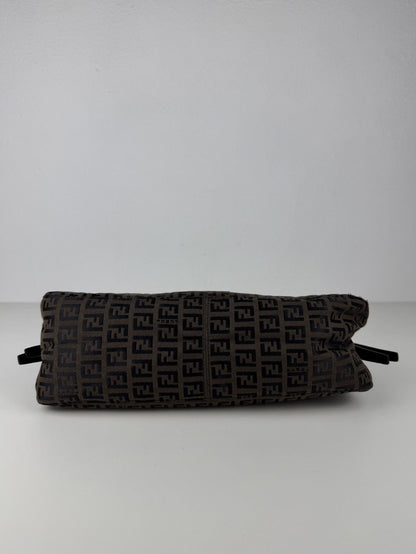Fendi zucchino monogram canvas baguette