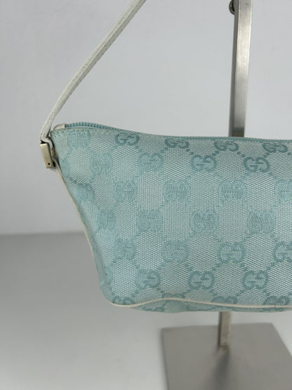 Vintage y2k Gucci monogram canvas boat bag pochette