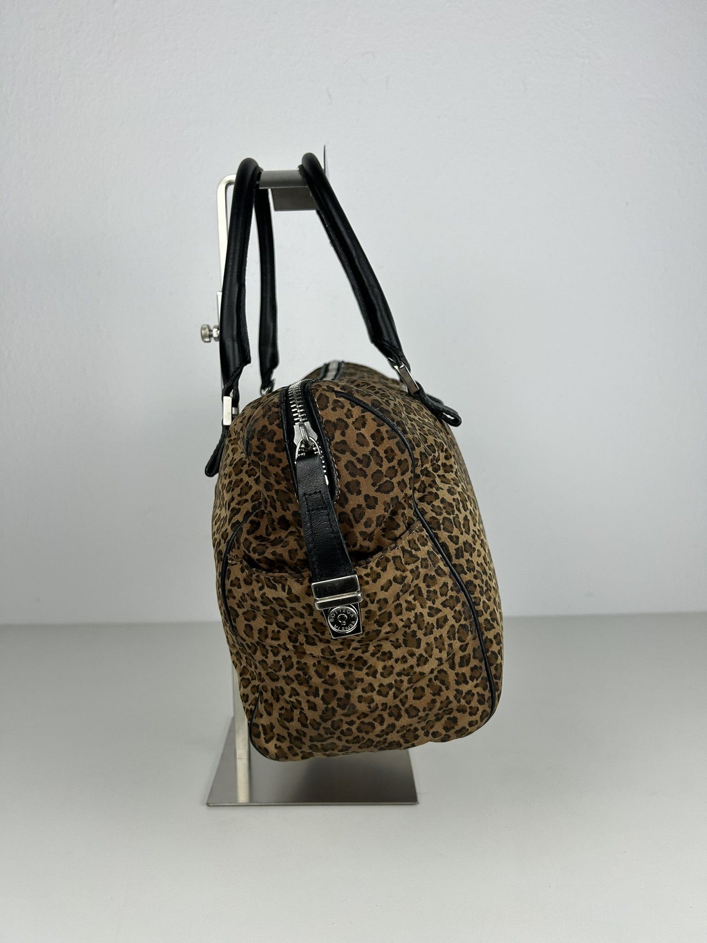 Vintage Bottega Veneta leopard print mini boston bag