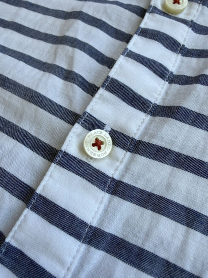 Burberry black label striped short sleeve shirt