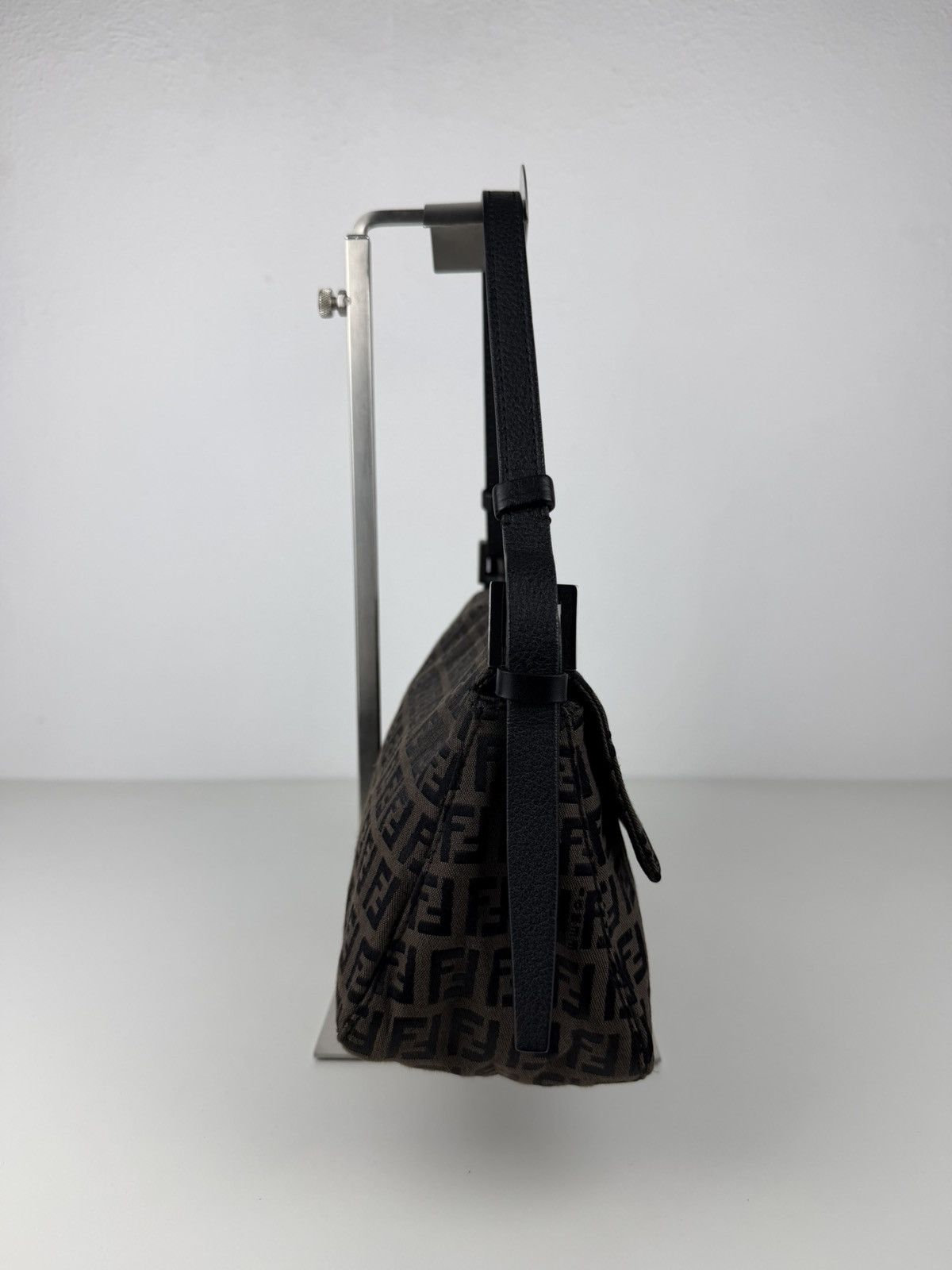 Fendi zucchino monogram canvas baguette