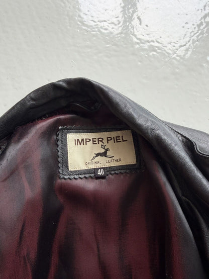 Vintage leather biker jacket