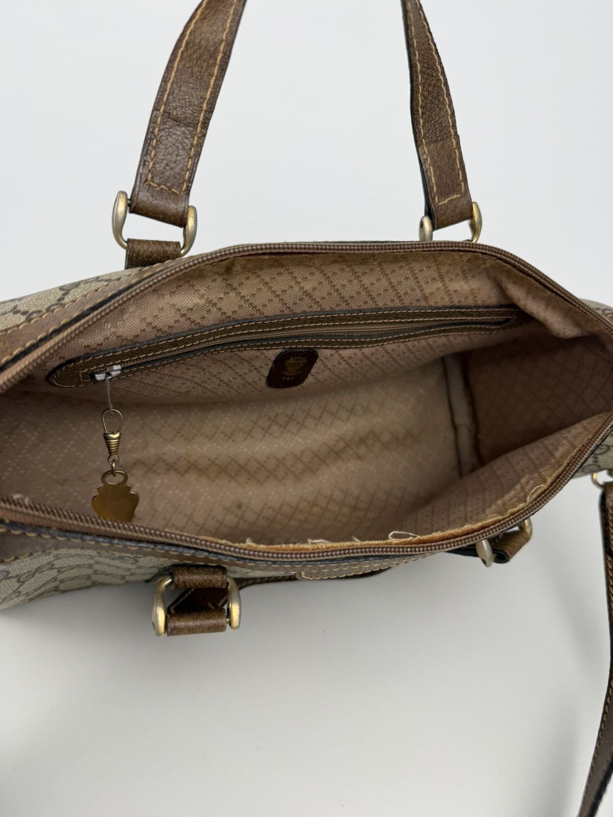 Vintage 70s Gucci monogram mini boston bag