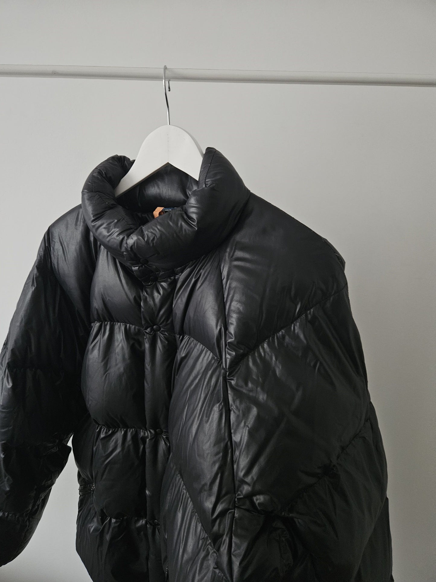 Vintage 90s moncler grenoble black puffer jacket with badge