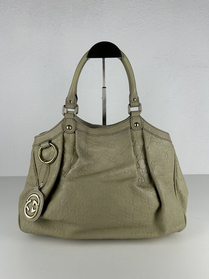 Gucci guccissima sukey medium size leather handbag
