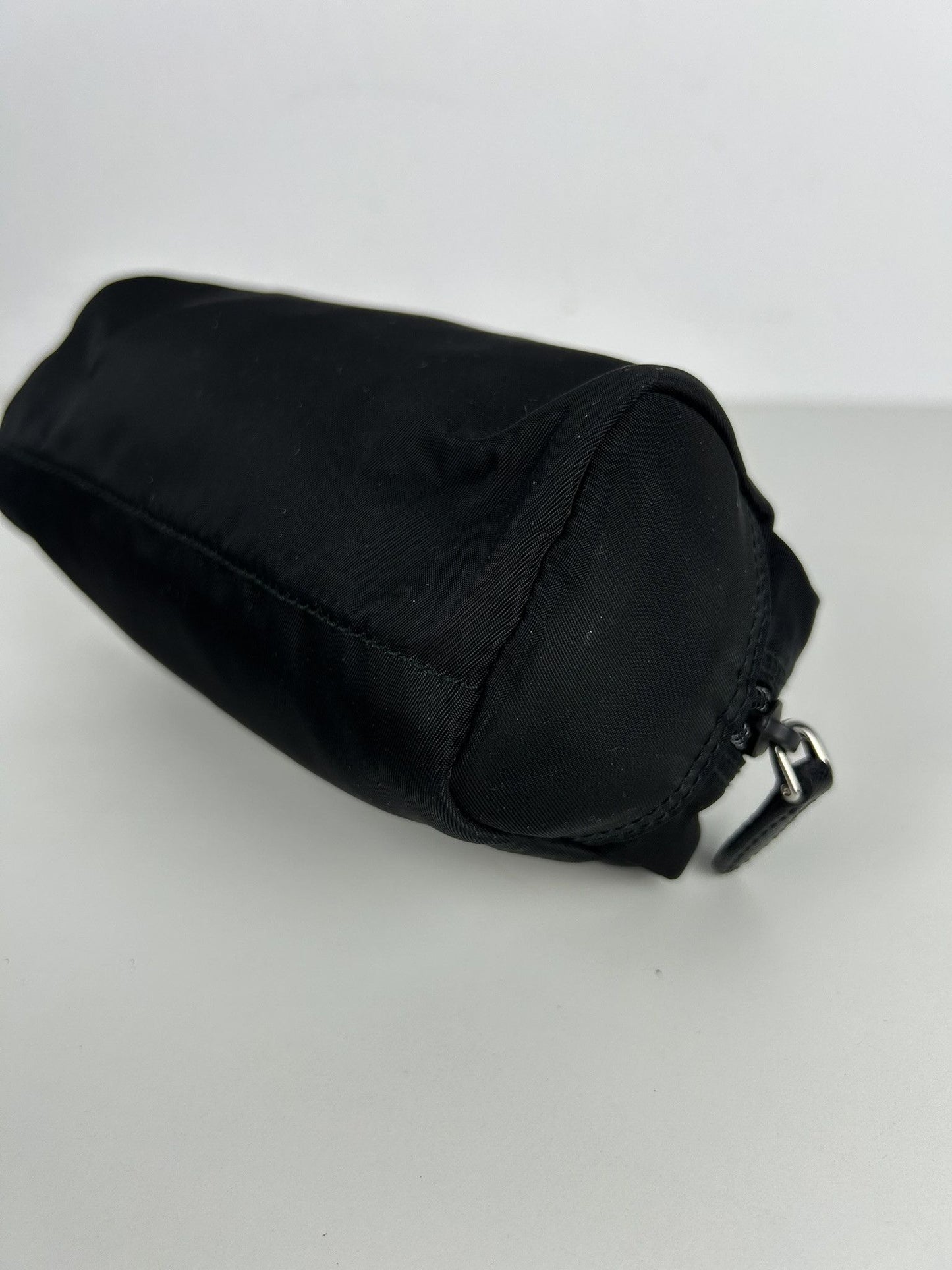 Prada nylon triangle logo mini pouch