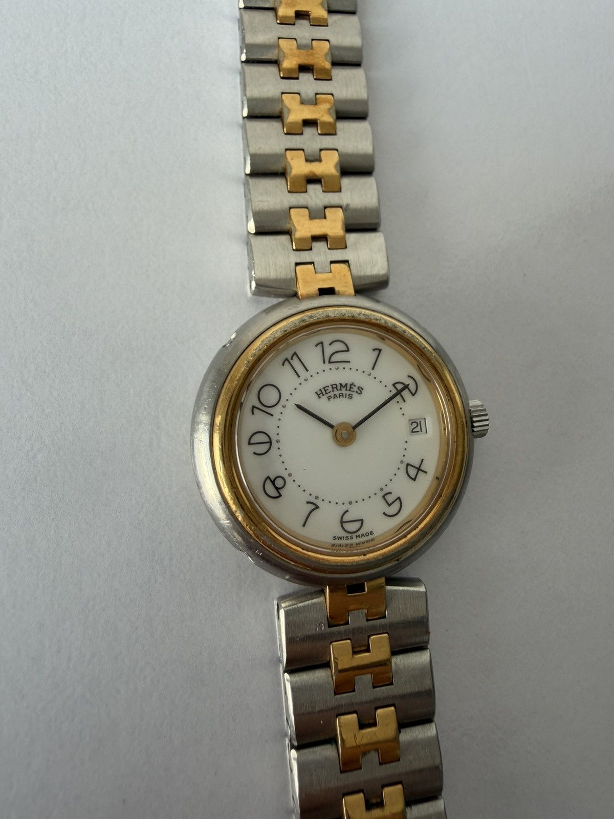 Vintage 1990s Hermes profile watch