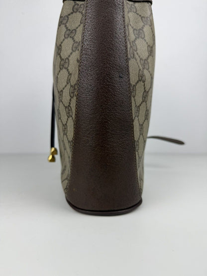 Vintage 80s Gucci monogram drawstring bucket bag