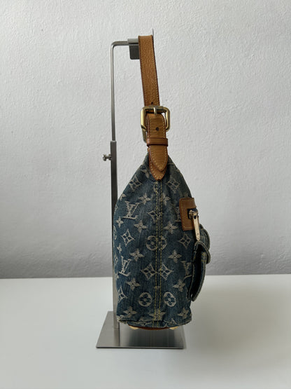 Louis vuitton monogram denim baggy PM handbag