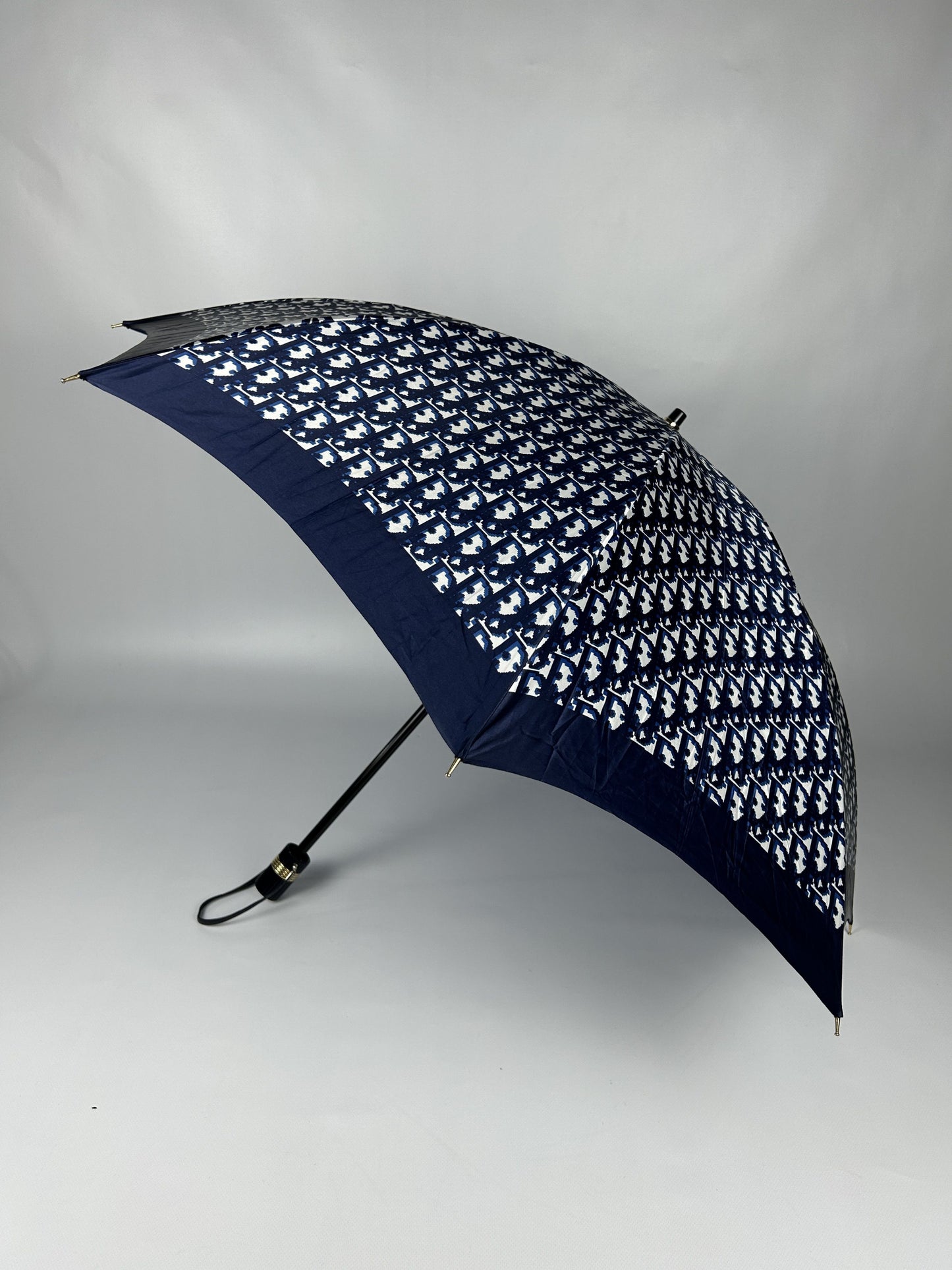 Vintage 80s dior trotter oblique monogram folding umbrella