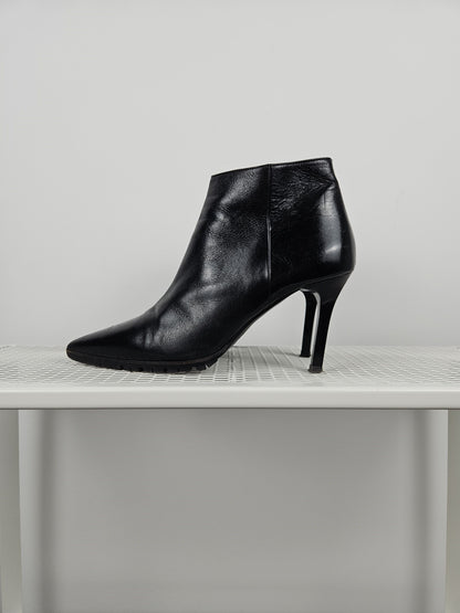 Miu Miu stiletto high heel ankle boots notched sole