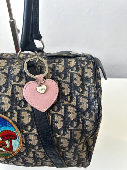 Vintage 80s customised Dior trotter oblique monogram canvas mini bowling bag