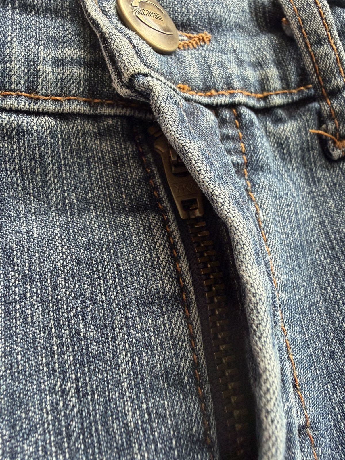 Just Cavalli y2k washed denim pencil skirt