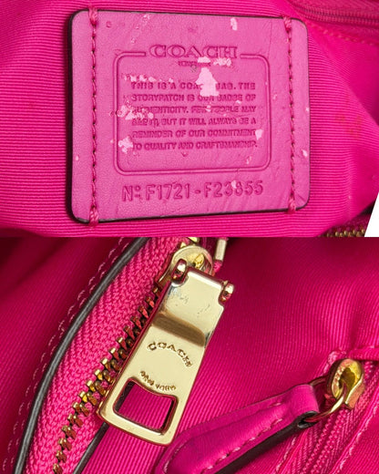Coach signature coated canvas drawstring carryall tote